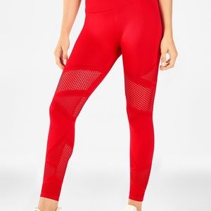 Fabletics Red High waist mosaic leggings